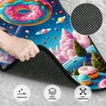 thumbnail image 3 of Honeii Colorful Donut Print Car Foot Mat Four-Piece Set - Front & Rear Universal Car Floor Mats for SUVs, Trucks, Sedans, 3 of 7