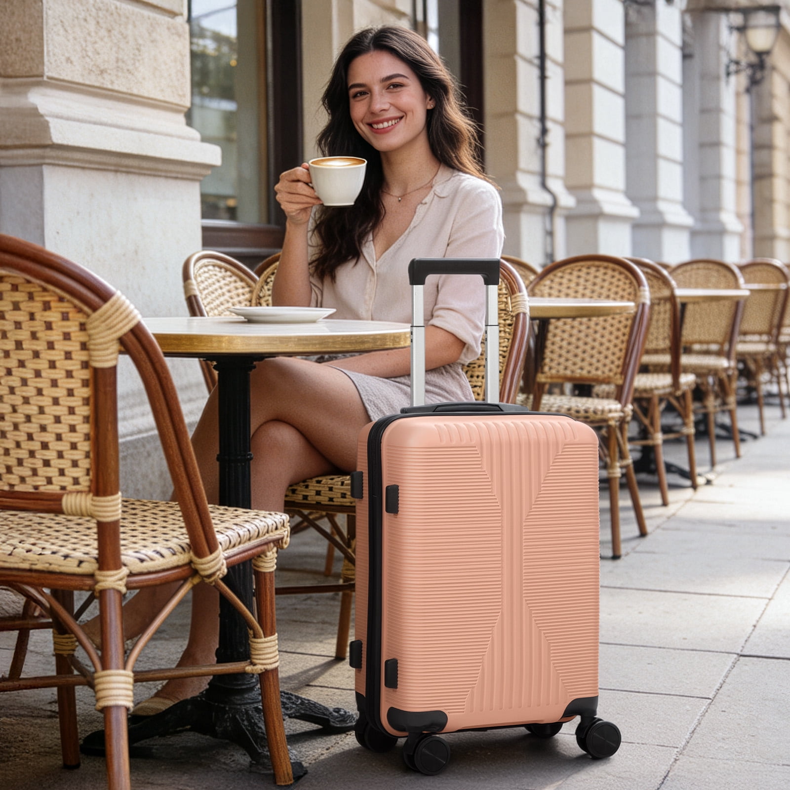PP Trolley Case, 28in Travel Suitcase, Pink