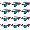 thumbnail image 1 of 20pcs Portátil Plastic Glases 3D Lente azul rojo Marco negro Cine Cine, 1 of 4