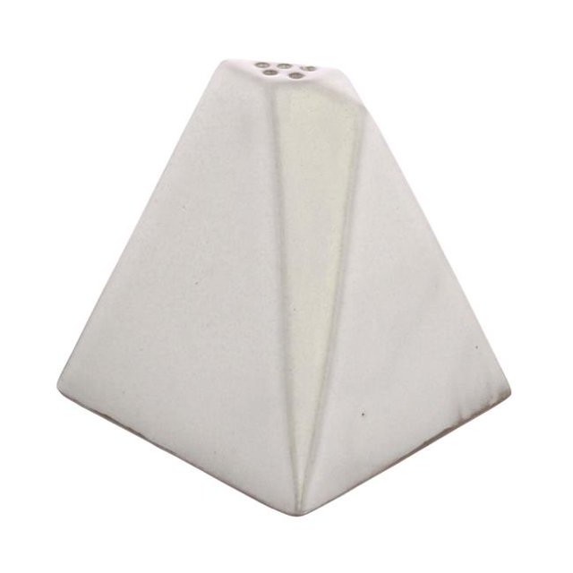 Benjara BM237093 3 in. Angular Ceramic Salt & Pepper Shaker, White