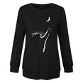 thumbnail image 4 of Camisas Para Mujer Moda Cuello Redondo Camiseta de Manga Larga Otoño Impresión Blusa Tops Sudadera Odeerbi ODB127714, 4 of 4