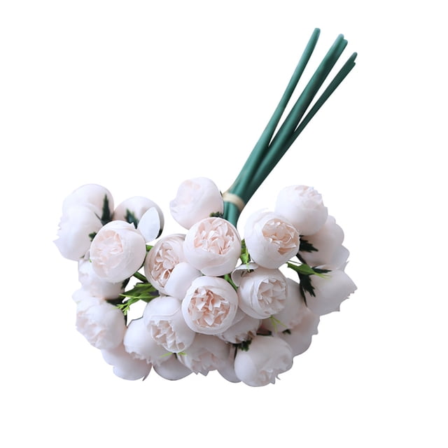 Fake Roses with Fake Flowers 27Heads Artificial Fake Camellia Rose Bouquet Silk Flower Wedding Party Home Diy Silk Roses Artificial Flowers