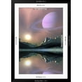 thumbnail image 4 of Art.com The Planet Saturn Lights Up the Sky of One of its Moons Called Titan Art Print, Black Frame Wall Art, 32" x 44", 4 of 4
