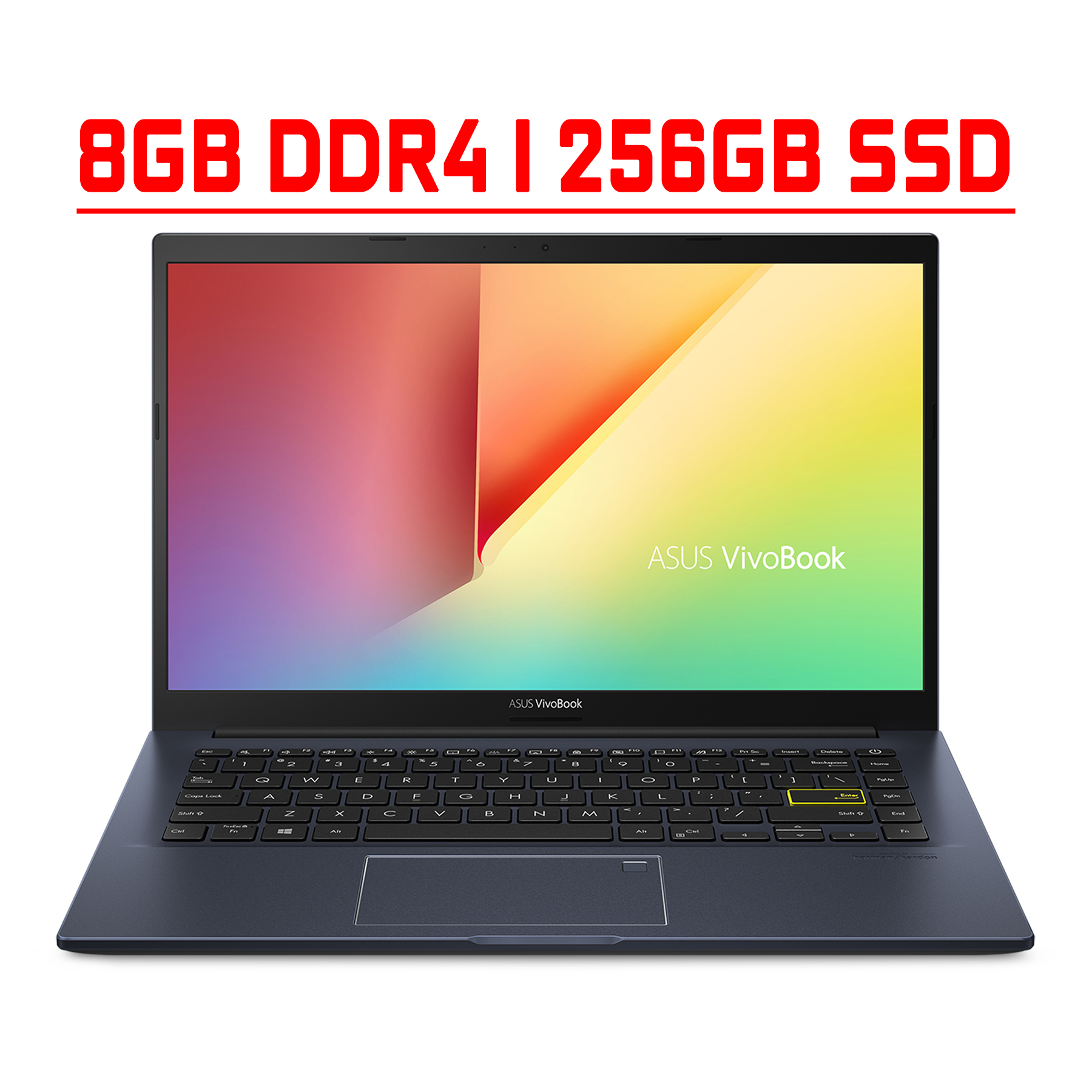 Asus VivoBook 14 Premium Thin and Light Laptop 14” FHD Display AMD 4-Core Ryzen 5 3500U 8GB DDR4 256GB SSD Backlit Keyboard Fingerprint USB-C HDMI Wifi6 Harman Win10 - image 1 of 6