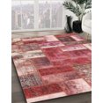 thumbnail image 3 of Ahgly Company Machine Washable Indoor Square Abstract Grapefruit Red Area Rugs, 5' Square, 3 of 7