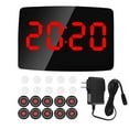 thumbnail image 2 of Nurse Call System, Wireless Calling System 10 Call Buttons 433.92MHz Customizable  for Restaurant US Plug, 2 of 7