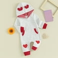 thumbnail image 6 of EnJoCho Baby Boy Valentines Day Jumpsuit Outfit Kids 𝖱ompers Spring 𝖢arnival Clothes Boys Festive Wear Playwear Jumpsuit, 6 of 9