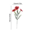thumbnail image 3 of SLYNSHome 3Pcs Patriotic Faux Flower Bouquet, Red Artificial Poppy Blooms, For Independence Day, Vase, Table & Home Decor, 3 of 8