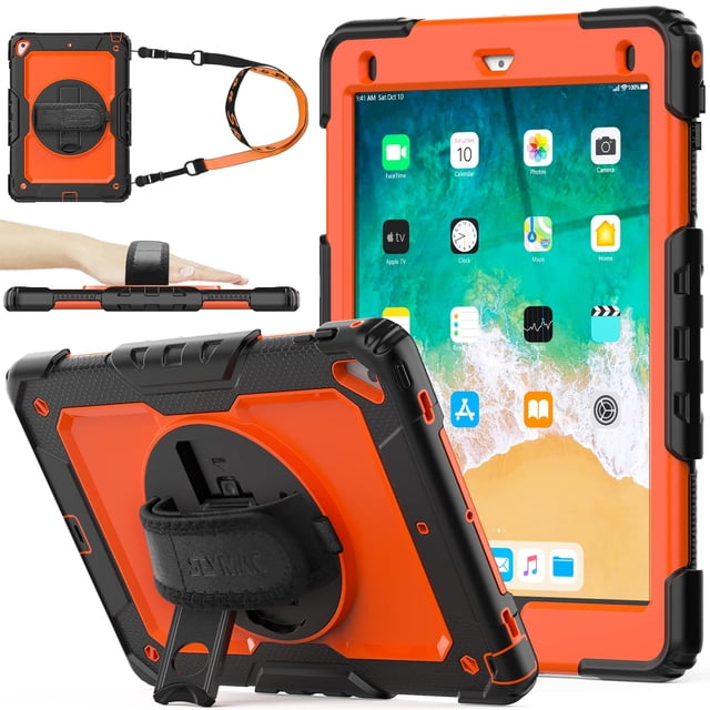 Funda protectora SEYMAC stock para iPad de 6ª y 5ª generación de 9,7 pulgadas, naranja