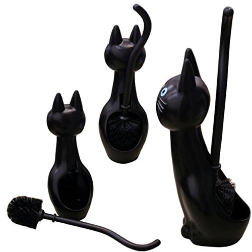 MEIHO Cat Toilet Brush Black cat Japan F/S