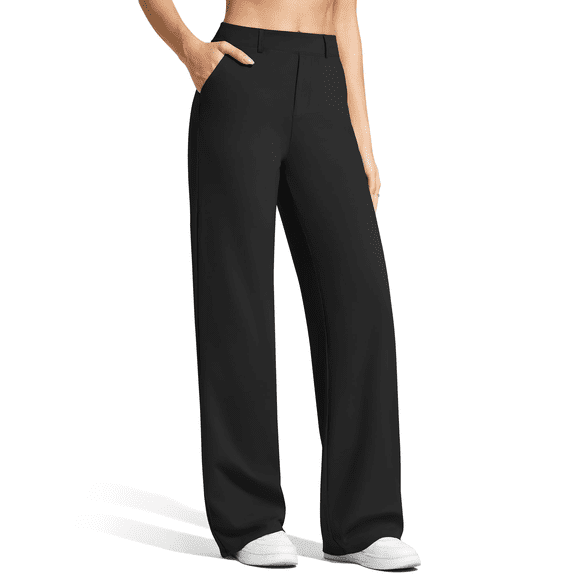 G4Free EverGoing Women's Wide Leg Dress Pants with Pockets Belt Loops
