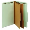 Pendaflex Pressboard Classification Folders, Six Fasteners, 2/5 Tab, Legal, Green, 10/Box