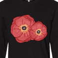 thumbnail image 4 of Inktastic Red Poppy Flowers Long Sleeve T-Shirt, 4 of 5