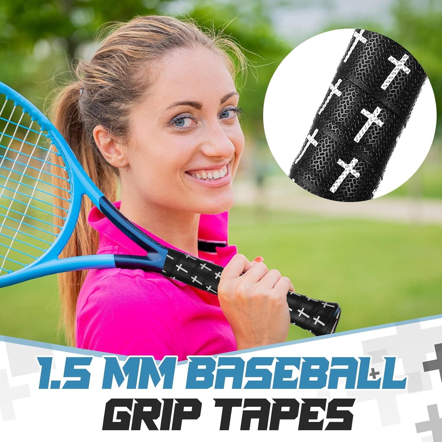NestE-Christian Baseball Bat Grip Tapes 1.5mm Faith Cross Bat Grip Tape, Precut Full Adhesive Baseball Wrist Tape Scripture Design Non-Slip Religious Baseballs Grips Tapes