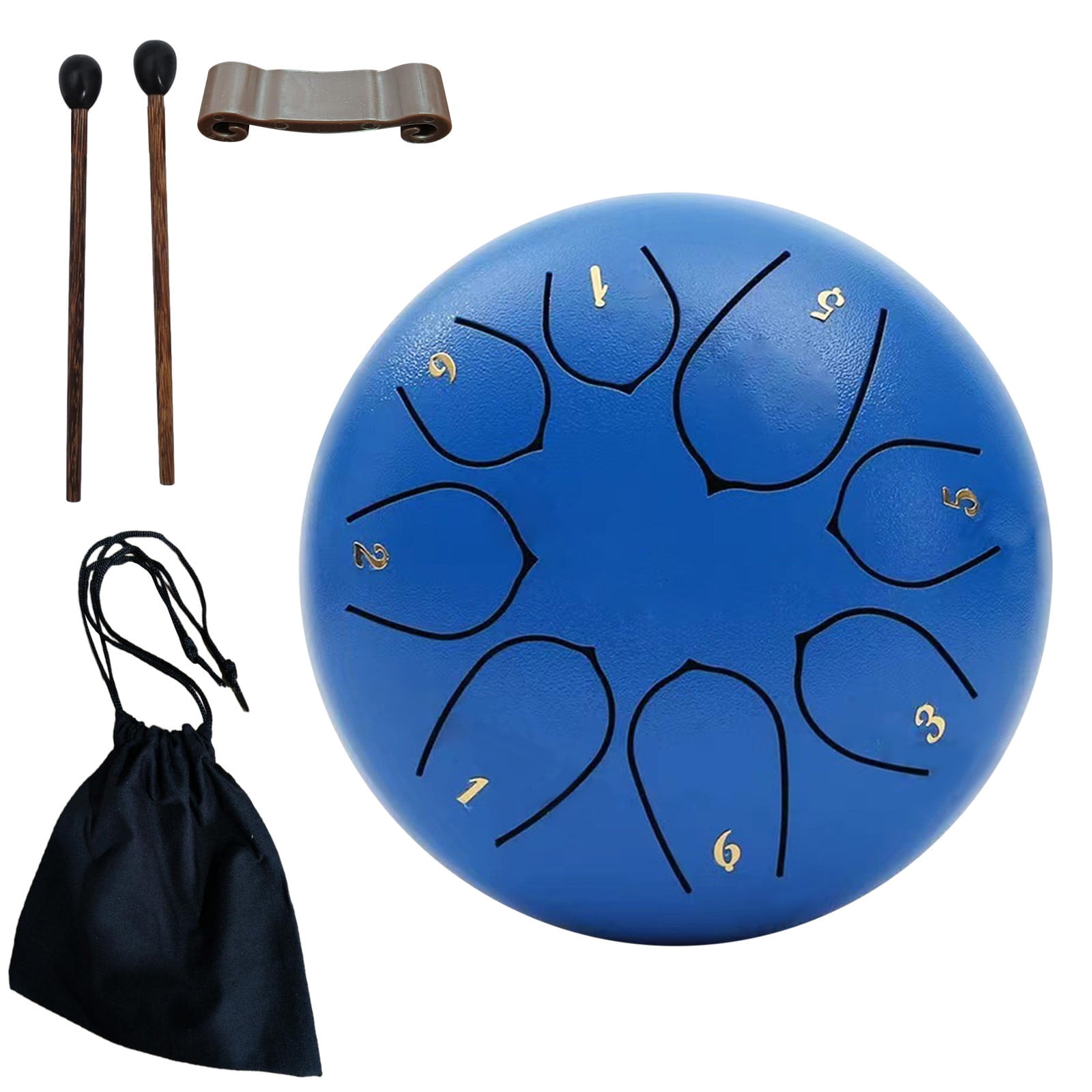 Outdoor Rain Drum Outdoor Rain Play Steel Tongue Drum 11.4cm 8 Tones Drum With Drumsticks And Music Book Handpan Meditation Drum For Garden Meditation