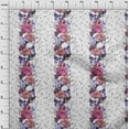 thumbnail image 3 of oneOone Cotton Jersey Light Peach Fabric Floral & Skull Dress Material Fabric Print Fabric By The Yard 58 Inch Wide, 3 of 4
