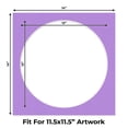 thumbnail image 2 of Pansy Purple Picture Frame Mat for 14x14 Frames - Circle Opening for 12x12 Photos - 10 Mats, 2 of 7