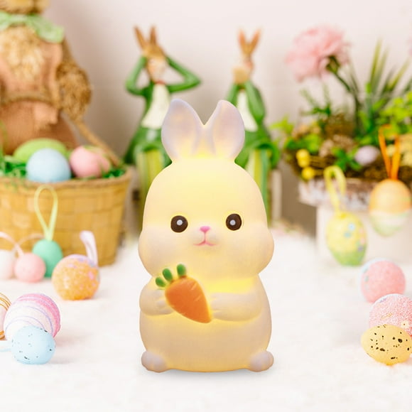 GOYDSY Easter Night Lamp, Bunny Lamp with Soft Warm Light, Eye Care Ambient Light, Cute Table Lamp for Bedroom, Living Room, Holiday Decor, Easter Ornament Clearance Sales Today Deals Prime