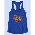 thumbnail image 3 of Feel More Flames Design Racerback Tank Women -Image by Shutterstock, Female Large, 3 of 4