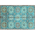thumbnail image 1 of Ahgly Company Indoor Rectangle Abstract Light Blue Modern Area Rugs, 4' x 6', 1 of 4