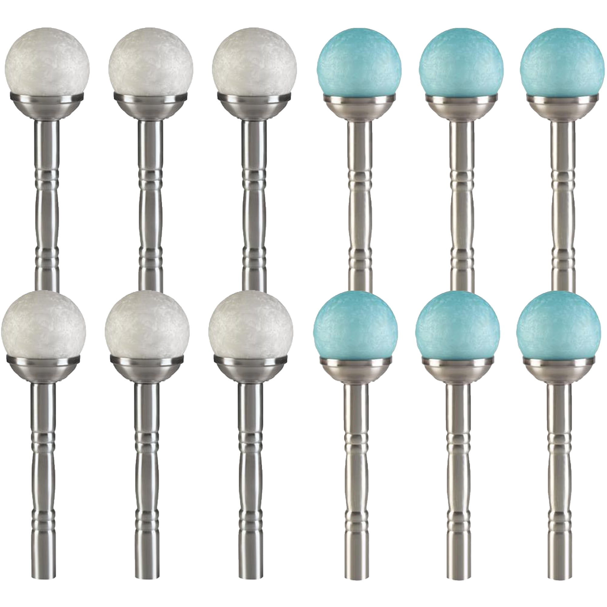 12 Pack Westinghouse Mini Ice Frosted Glass Solar Path Light Mixed Colors by Westinghouse