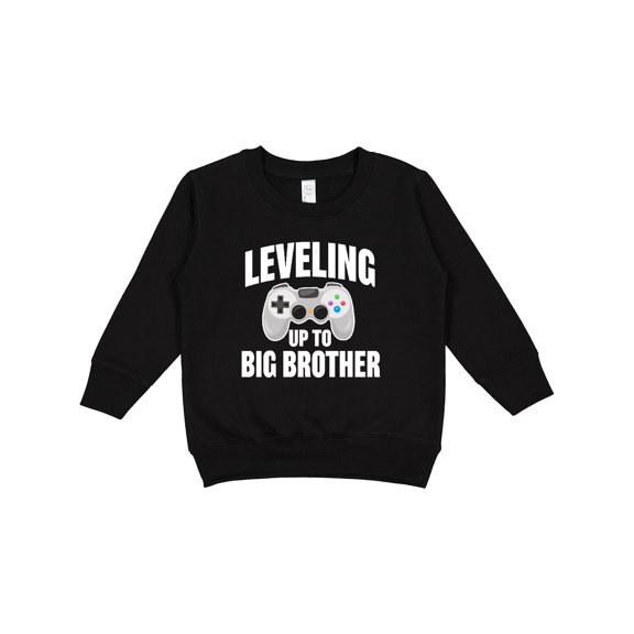 Inktastic Leveling Up to Big Brother Toddler Sweatshirt