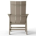 thumbnail image 6 of WestinTrends Ashore Outdoor Patio HDPE Plastic Modern Adirondack Dining Chairs (Set of 2), Weathered Wood, 6 of 17