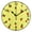 Black, variant on 9.84in Apples Pattern Design PVC Canvas Wall and Table Clock with Canvas Texture, Black or Gold Hands