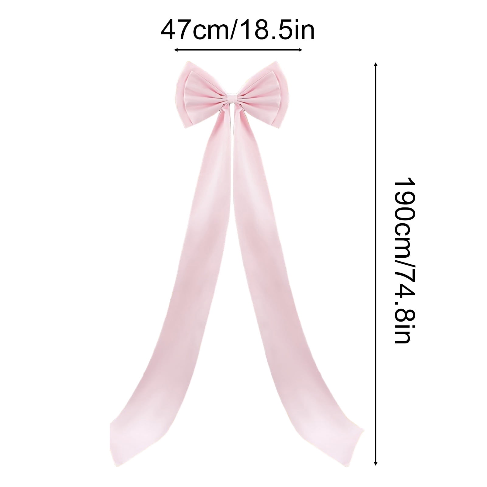 Dserfhy Large Satin Bow for Backdrop 75" x 18" Giant Bow Ribbon Tie for Wedding Engagement Bachelorette Bridal Shower Christmas Room Wall Door Decor