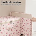 thumbnail image 5 of Large Capacity Oxford Cloth Storage Box,Foldable Soft Cover With Handheld Portable Clothes Organizer Bin for Sweaters,Toys,Blankets,Rustic Floral Print,Space Saving for Bedroom Closet Shelf,4 Sizes, 5 of 9
