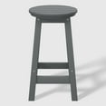 thumbnail image 3 of WestinTrends Malibu 24" HDPE Outdoor Patio Round Counter Height Bar Stool Set of 2, Gray, 3 of 7