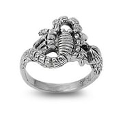925 Sterling Silver Scorpion King Ring Size 9