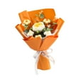 thumbnail image 5 of deevoka Completed Crochet Flower Bouquet Festival Handmade Knitted Artificial Flower Yellow, 5 of 9