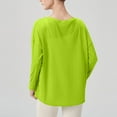 thumbnail image 2 of Jalioing Women's Trendy Tops Long Sleeve One Shoulder Fashion Basic Shirts Solid Color Casual Loose Blouses, 2 of 5