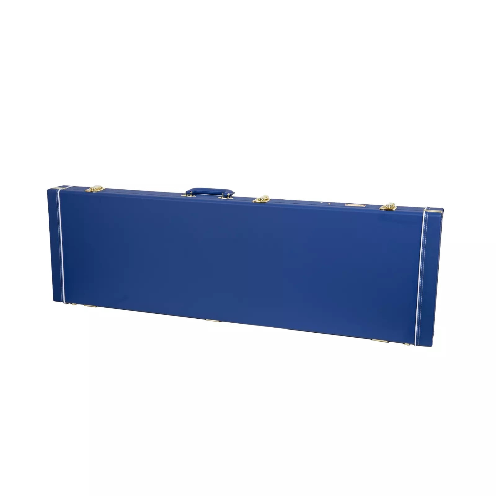 Crossrock Designer Series- Wooden Case for Fender Stratocaster and Telecaster Guitars- Security Lock, Metal Feet, Storage Space- Vibrant Blue