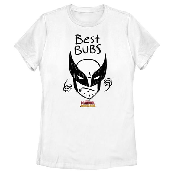 Women's Marvel: Deadpool & Wolverine Best Bubs Sketch Portrait Graphic T-Shirt