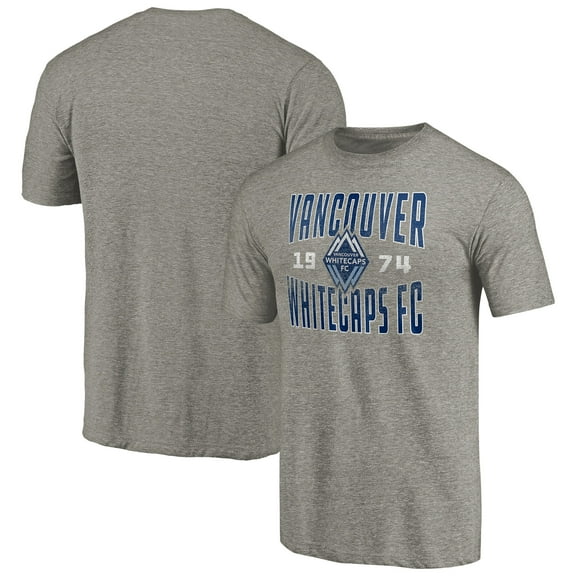 Men's Gray Vancouver Whitecaps FC Antique Stack Tri-Blend T-Shirt