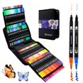 thumbnail image 1 of Marker Set Artecho 120 Colors Dual Tip for Adult Coloring Books, 1 of 6
