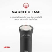 NEBO BIG LARRY 2 Power Work Light | Bright Flashlight and Work Light with Clip and Magnetic Base | Storm Gray