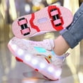 thumbnail image 6 of Yiomxhi Kids Roller Shoes, Boy Girl Sneakers with LED Light Wheels, Become Sport Sneaker for Christmas Birthday Children Gift, Adjustable Roller Skates Suitable for School and Outdoor, 6 of 7