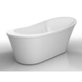 thumbnail image 2 of Miseno Mno7035sfso 71" Free Standing Acrylic Soaking Tub - White, 2 of 5