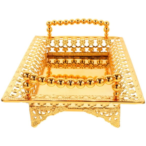 Metal Fruit and Candy Dish Holder, Dessert Serving Tray, Appetizer Plate, Dry Fruit Tray, Coffee Table Snack Tray for Home