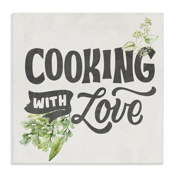 Stupell Industries Cottage Cooking With Love Phrase Canvas Art, 24 x 24, by Kim Allen