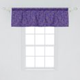 thumbnail image 2 of Paisley Window Valance Pack of 2, Oriental Persian Culture Style Ethnic Leaves Motif in Ornamental Effects, Rod Pocket Curtain Valances for Kitchen Bedroom, 54" X 18", Blue Violet Purple, by Ambesonne, 2 of 3