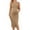 Khaki, variant on Maternity Midi Dress Sleeveless Bodycon Pregnancy Dress Rib Knit Halter Neck Baby Shower Dress