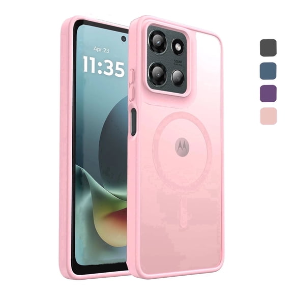 NJJEX Compatible with Motorola Moto G Power 2026/ Moto G Power 2025 MagSafe Phone Case,Shockproof Phone Cover, Pink