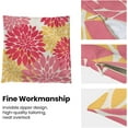 thumbnail image 6 of Decorative Preppy Pillow Covers 16x16 Inch Set of 2 Pink Yellow Dahlia Floral Decor Throw Pillows Summer Modern Geometry Flower Outdoor Decorative Cushion Cases for Sofa Couch Bed Decorations, 6 of 6