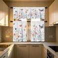 thumbnail image 6 of Aoznliie 3 Piece Kitchen Curtains, Washable Light Filtering Valance & Tiers Set, Waterproof Floral Rod Pocket Cafe Curtains for Kitchen Window, 6 of 7