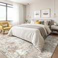 thumbnail image 4 of 5x8 Area Rugs Living Room: Washable Large Abstract Modern Soft Rug Stain Resistant Indoor Floor Non Slip Accent Carpet for Bedroom Nursery Playroom Dining Room Office Dorm Home House- Brown, 4 of 16