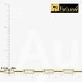 thumbnail image 4 of Au Naturale 14k Yellow Gold Capsule Paperclip Link Chain Necklace (4.6 mm, 16 inch) | Made in Italy, 4 of 7